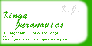 kinga juranovics business card